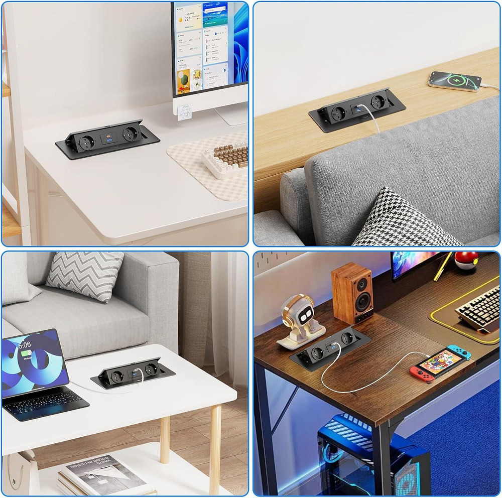 Вбудована подвійна розетка з Type-C GS201 Луцк - изображение 1