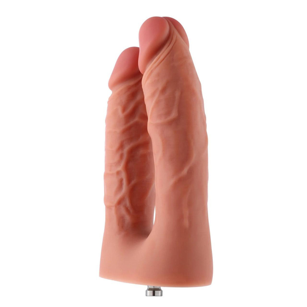 Подвійний фалоімітатор для секс-машин Hismith Silicone Double Penetrator Dildo, система KlicLok Sex Aura Київ - фото 5