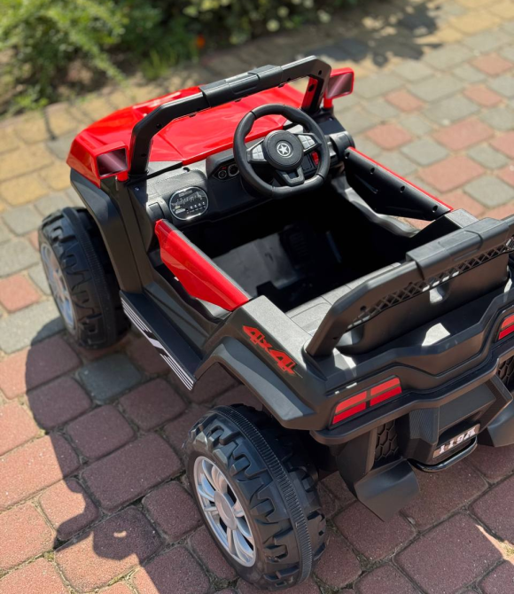 Детский электромобиль ДЖИП БАГГИ двухместный (4 двигателя, пульт, свет, музыка), Красный Киев - изображение 7