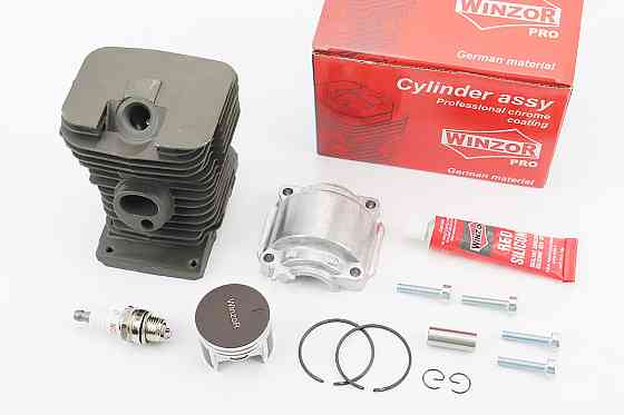 Циліндр к-кт (цпг) MS-180 38mm (палець 10mm) "чорний"+піддон+свічка+герметик, PRO SERIA Киев