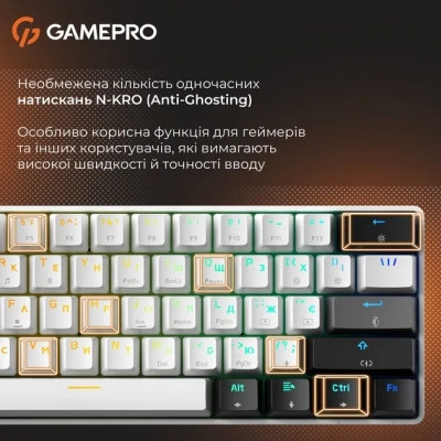 Клавіатура GamePro Genesis Infinity MK130BW Outemu Swithes USB White (MK130BW) Вінниця - фото 6