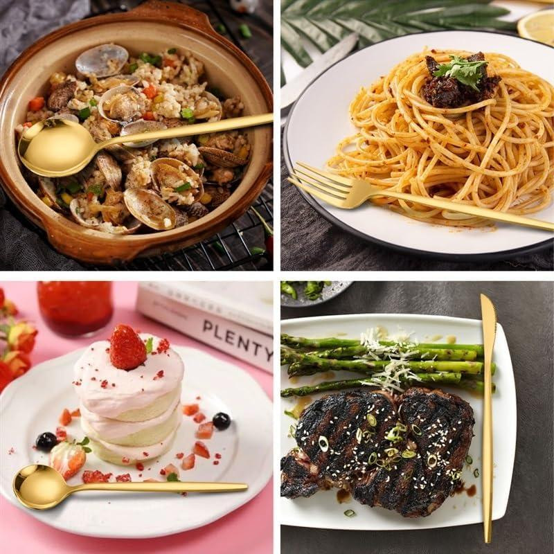 Золотой набор столовых приборов на 6 персон, 24 предмета Киев - изображение 6