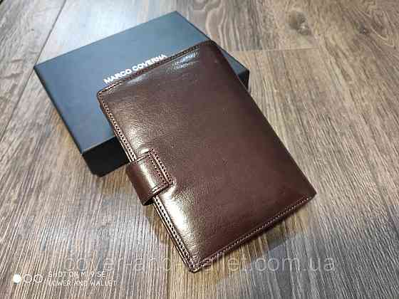 Елітний чоловічий портмоне з відділенням для документів Marco Coverna 010-807 чорний Київ