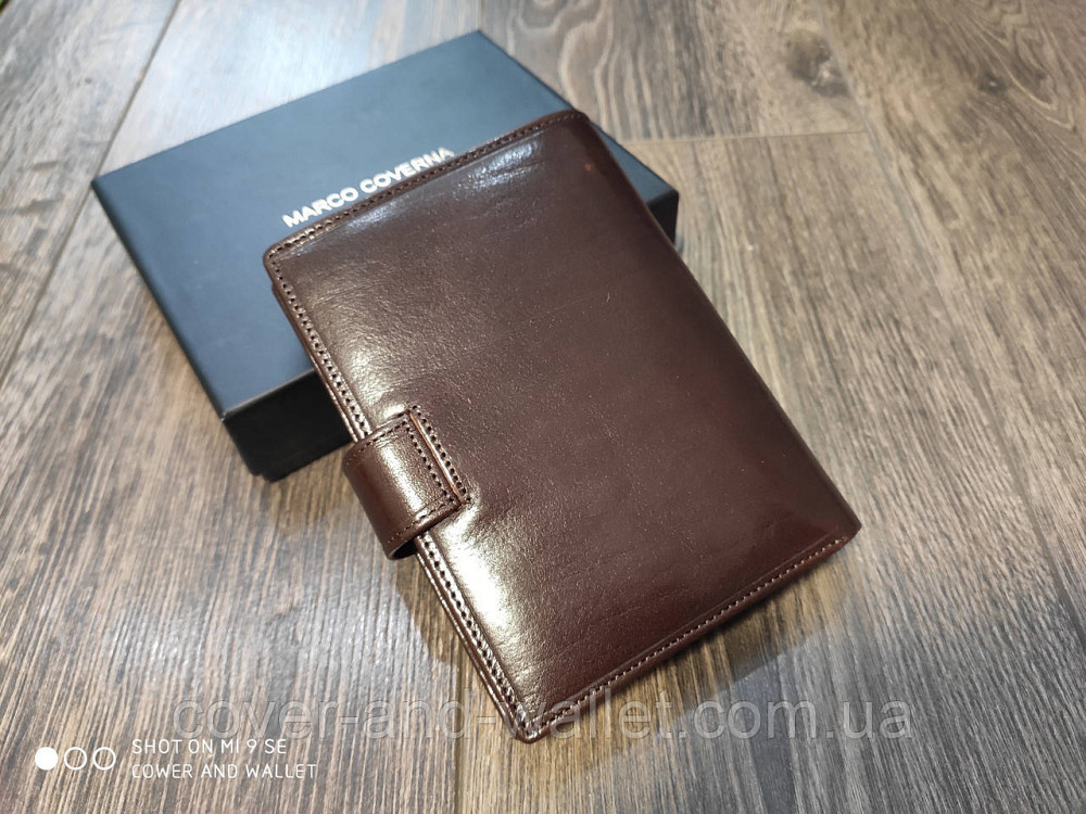 Елітний чоловічий портмоне з відділенням для документів Marco Coverna 010-807 чорний Київ - фото 6