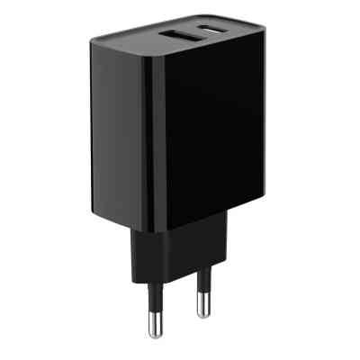 Зарядний пристрій Gembird 1xUSB-A + 1 Type-C (PD20Вт + QC3.0 18Вт) black (TA-UC-PDQC20-01-BK) Вінниця