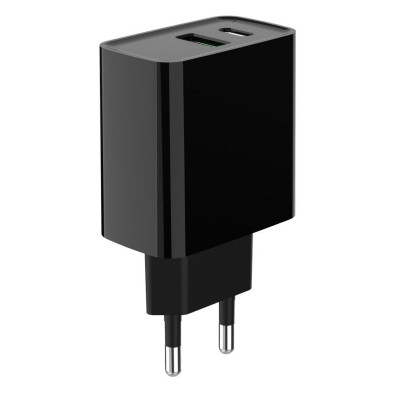 Зарядний пристрій Gembird 1xUSB-A + 1 Type-C (PD20Вт + QC3.0 18Вт) black (TA-UC-PDQC20-01-BK) Вінниця - фото 4