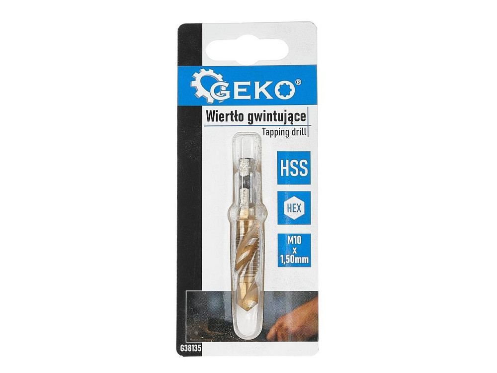 Мітчикове свердло "GeKo" HSS-tyt M10 x 1,5  з хвостовиком для шуруповерта Hex E6,3 (1/4") 10 Киев - изображение 3