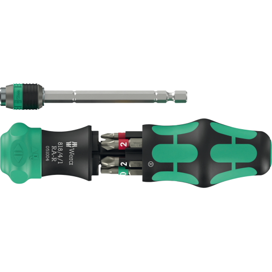 Викрутка з тріскачкою Wera з магнітним тримачем 1/4" магазин для біт в ручці PH/PZ/SL/Torx, 7од., 05051513001 Одеса