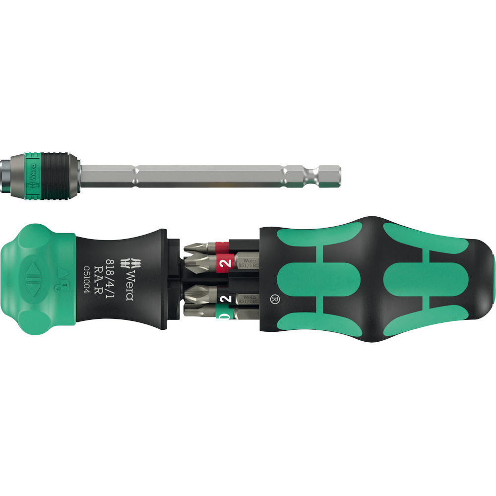 Викрутка з тріскачкою Wera з магнітним тримачем 1/4" магазин для біт в ручці PH/PZ/SL/Torx, 7од., 05051513001 Одеса - фото 1