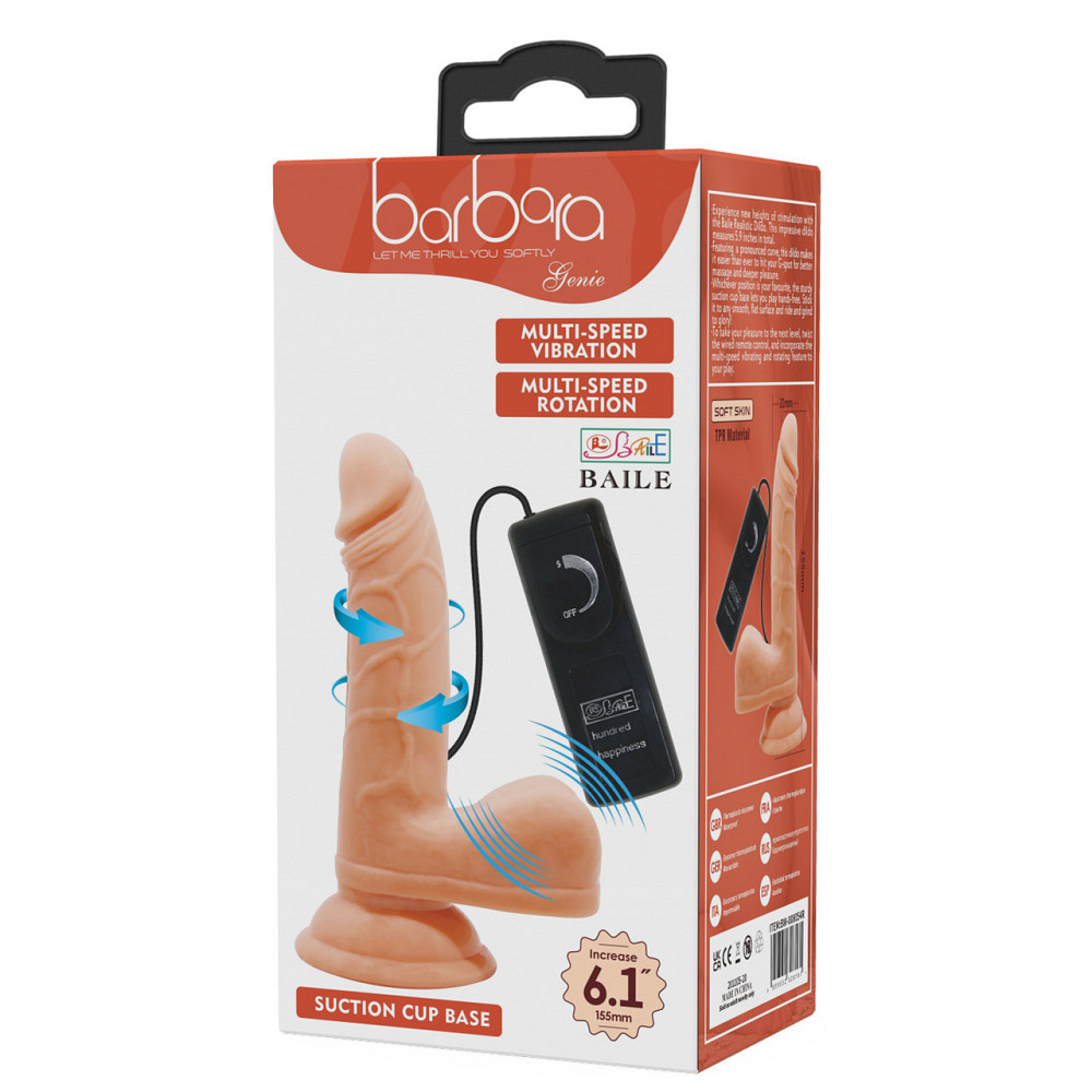 Вібратор - Barbara Genie Vibrator 6.1" Flesh Sex Aura Київ - фото 8