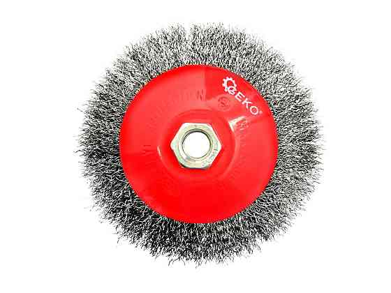 КШМ Щітка дротяна "GEKO" радіальна зі стальних дротиків 125мм Київ