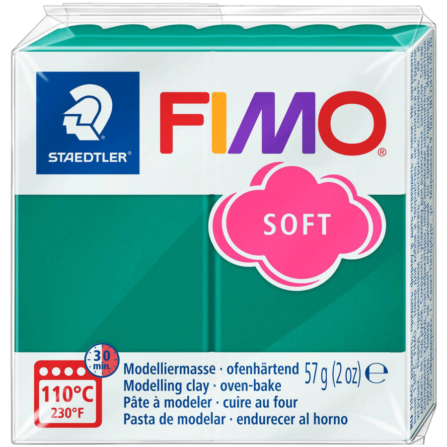 Пластика для бижутерии Soft Изумрудная зеленая 57г Fimo Киев - изображение 1