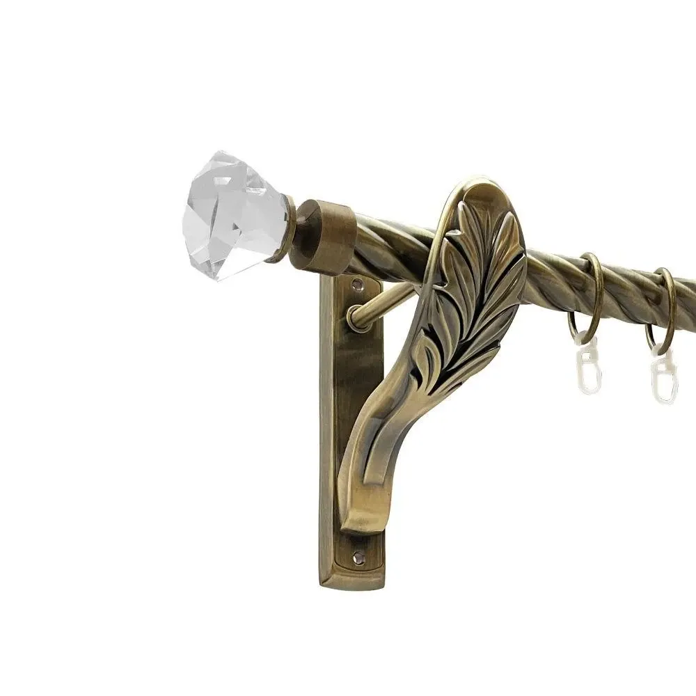 Карниз Orvit Спектралія металевий однорядний ретро скручена труба кільце металеве Антик 25 мм 160 см (00-00018420) Львів - фото 1