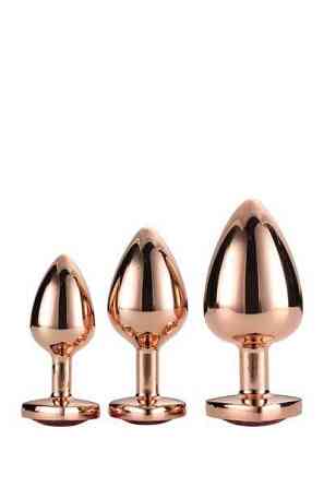 Набор анальных пробок GLEAMING LOVE ROSE GOLD PLUG SET Sex Aura Киев