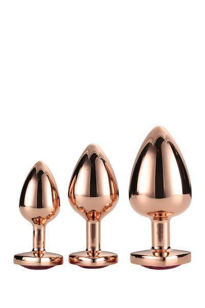 Набор анальных пробок GLEAMING LOVE ROSE GOLD PLUG SET Sex Aura Киев - изображение 6