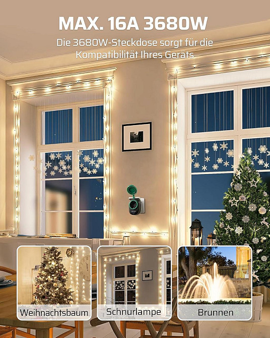 Радіорозетка DEWENWILS 16A 3680W IP44 з пультом програмована 5 шт для вулиці дальність 30 м чорна Київ - фото 8