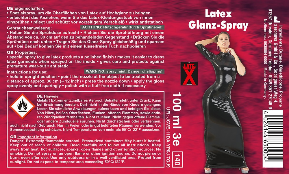 Спрей для латексу - LateX Glanz-Spray, 100 мл Sex Aura Київ - фото 4