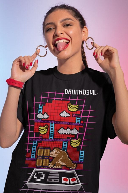 Футболка чоловіча з аніме принтом Донкей Конг Сізес С оверсайз (S/M/L) Чорний AnimeJ1033 Дніпро - фото 9