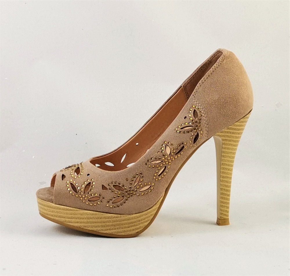 Жіночі Бежеві Туфлі на Каблуку Шпильке Замшеві Модельні (розміри: 36,37,38,39,40,41) - 37-1 Дніпро - фото 4