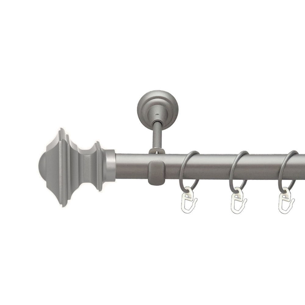 Карниз Orvit Борджеза металевий однорядний відкритий гладка труба кільце металеве Сатин 25 мм 300 см (00-00023265) Львів - фото 1