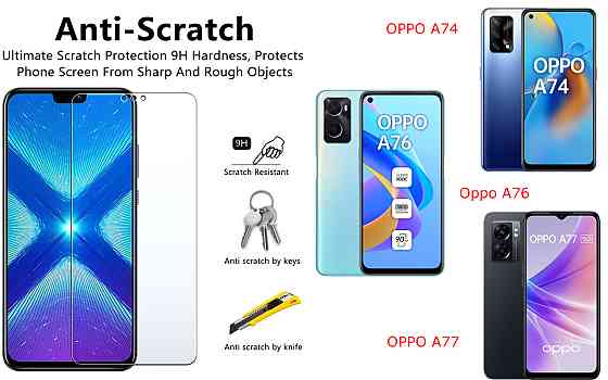 Защитное стекло NeoGlass для OPPO A74, Oppo A76, OPPO A77 – ультрапрозрачное и устойчивое Киев