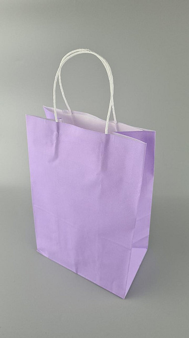 Пакет с ручками бумажный 28*19*11,5  ЛАВАНДА (25 шт) Харьков - изображение 1