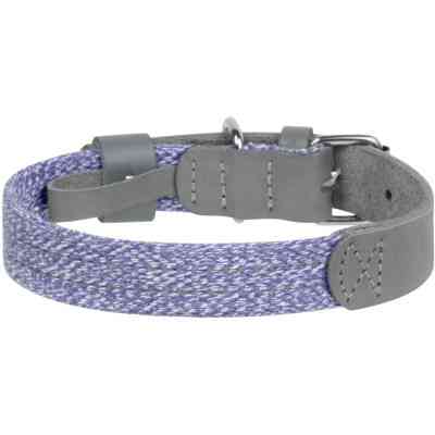 Нашийник для тварин WAUDOG Classic зі шкіри та відновленої бавовни L 25 мм х 38-49 см сірий (589311) Вінниця