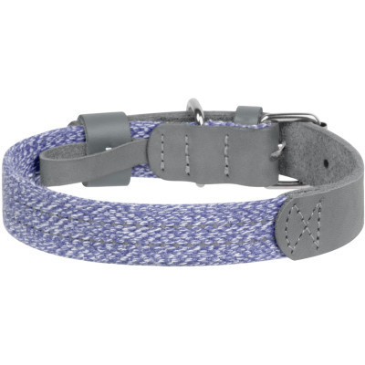 Нашийник для тварин WAUDOG Classic зі шкіри та відновленої бавовни L 25 мм х 38-49 см сірий (589311) Вінниця - фото 2