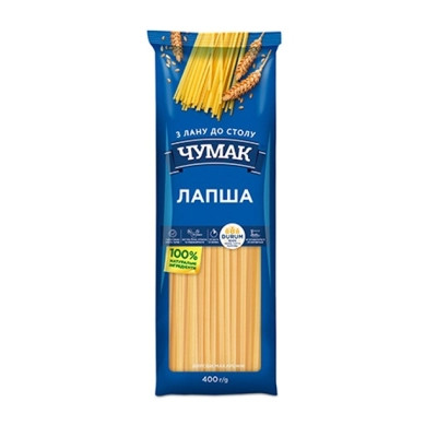Макароны Чумак Лапша 400 г (4820156765600) Винница - изображение 1
