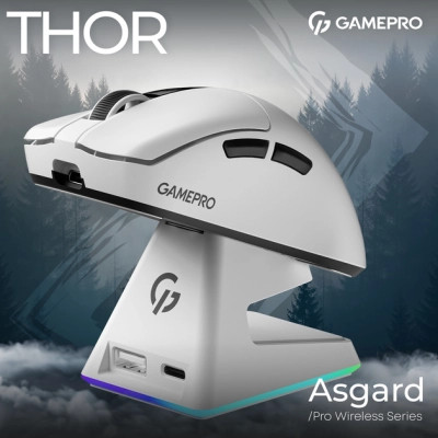 Мышка GamePro Asgard Thor Wireless/Bluetooth/USB White (GM023W) Винница - изображение 11