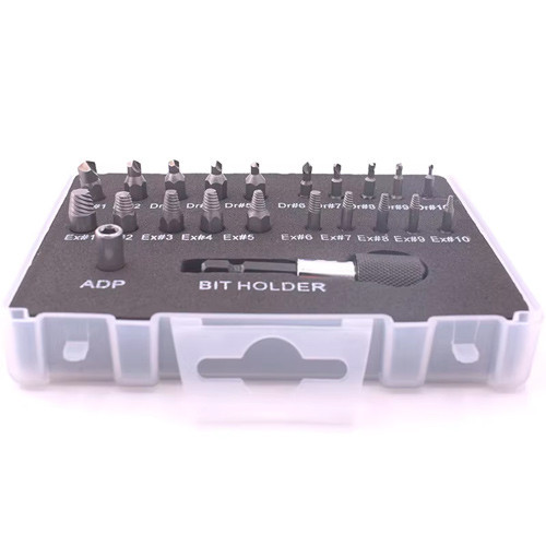 Набір екстракторів і свердл 20 шт з CrMo сталі для вилучення пошкоджених болтів і гвинтів Київ - фото 4