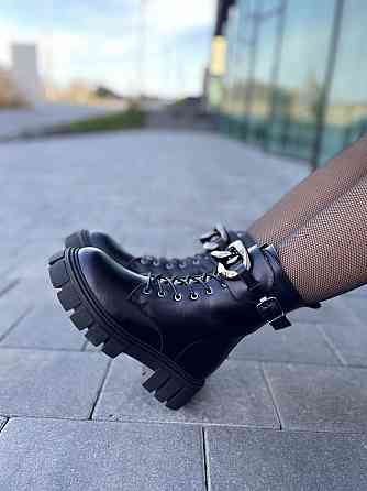 Miralux Черевики жіночі MiraLux чорні шкіра натуральна зима высота 17 см (4887) Коломия