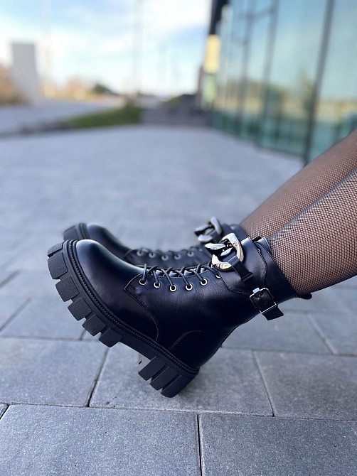 Miralux Черевики жіночі MiraLux чорні шкіра натуральна зима высота 17 см (4887) Коломия - фото 6