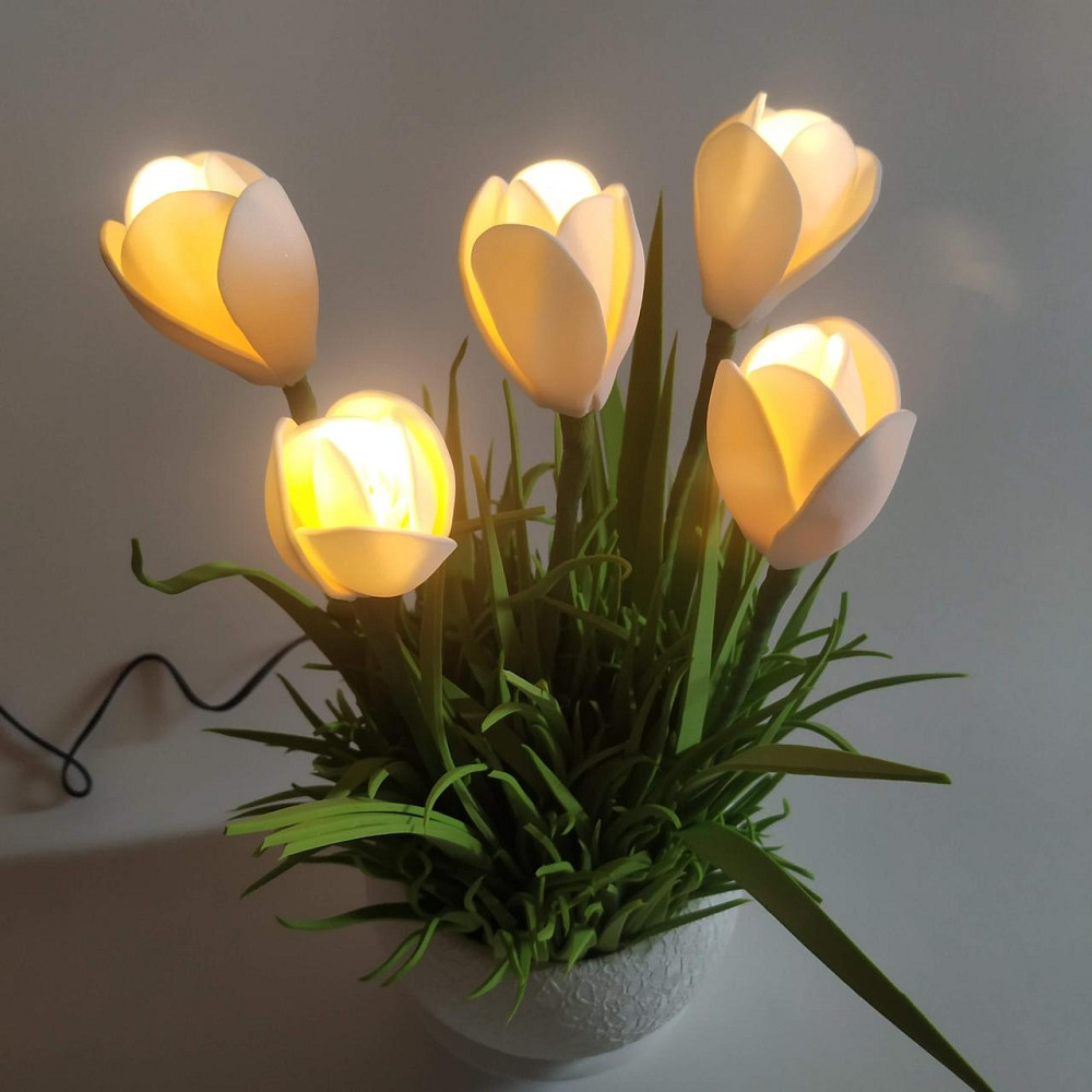 Світильник-нічник_Білі крокуси Дніпро - фото 2