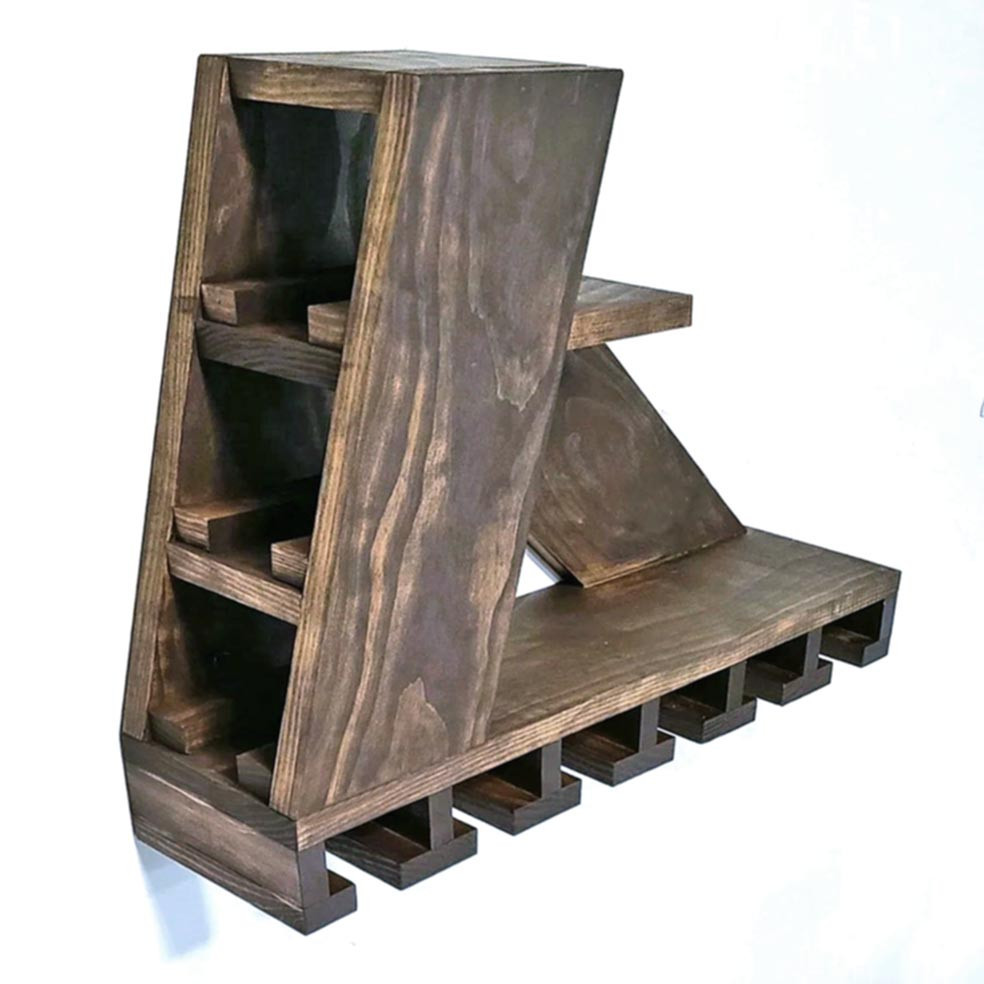 Настінна винна полиця "Імабарі" сепія Миколаїв - фото 1