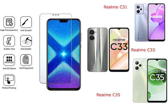 Защитное стекло NeoGlass для Realme C31, Realme C33, Realme C35 – ультрапрозрачное и устойчивое Киев
