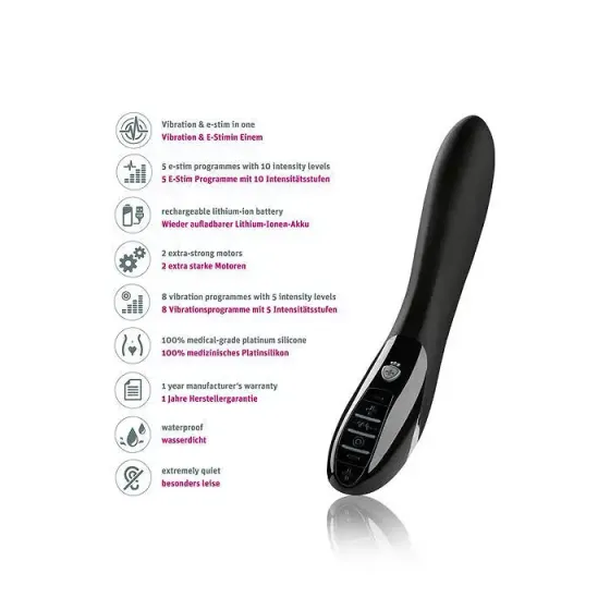Вібратор з електростимуляцією Mystim Electric Eric eStim Black, міостимулятор Львів