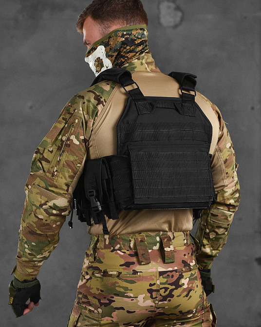 Плитоноска черная 4 сброса точки крепления с подсумками в сборе для плит 25 30 Одесса - изображение 12