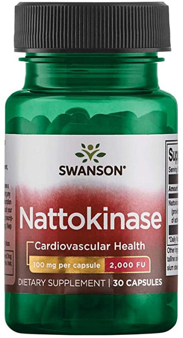 Наттокіназа Swanson Nattokinase 2000 Fibrinolytic Units 100 mg 30 Caps Луцьк - фото 1