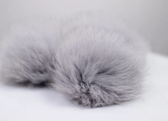 Помпон на шапку з хутра песця 10-12 см, Світло-сірий Харків