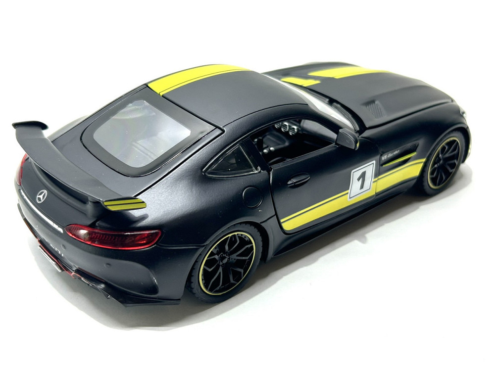 Машина Автосвит Mercedes SL-class инерционная открываются двери капот багажник 20см Черная с желтым (AP-1840) Чернигов - изображение 9