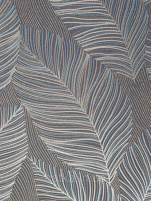 Шпалери метрові вініл на флізелін Erismann Nature soul листя структурні сині сірі сріблясті 3д Київ - фото 4