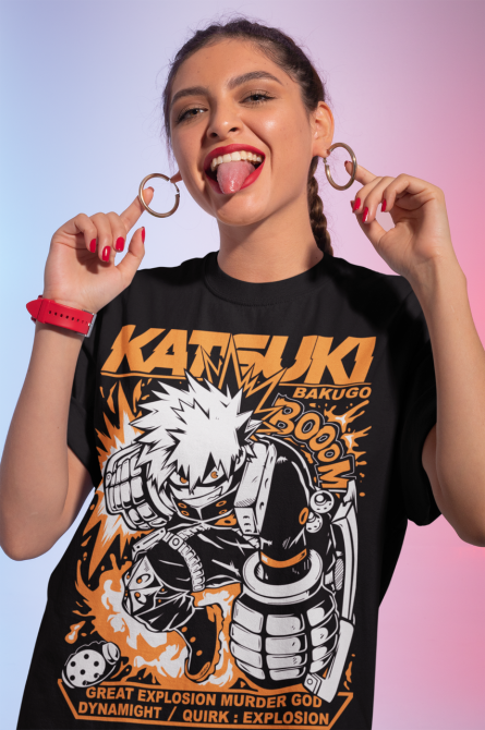 Футболка для хлопчика з аніме принтом Моя геройська академія оверсайз (зріст від 165 до 180) Чорний AnimeJ0790m Дніпро - фото 4