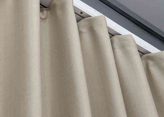 Шторна тканина Шеніл однотонний колір бежевий 1691ш Київ