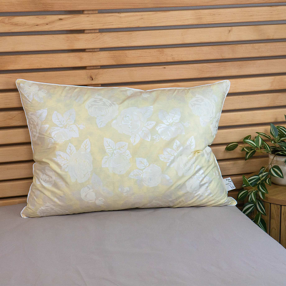 Подушка пуховая YouStar 20% пух 80% перо - упругая 50x70 см (Бежевый) Сумы - изображение 1