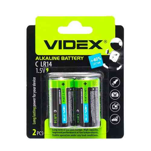 Батарейка Videx LR14/C 1.5В для мощных устройств Киев