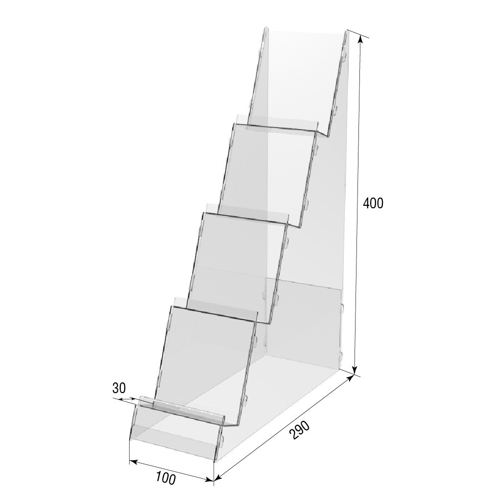 Підставка EKOSTAR під товар 4х ярусна 100х290х400 Київ - фото 3