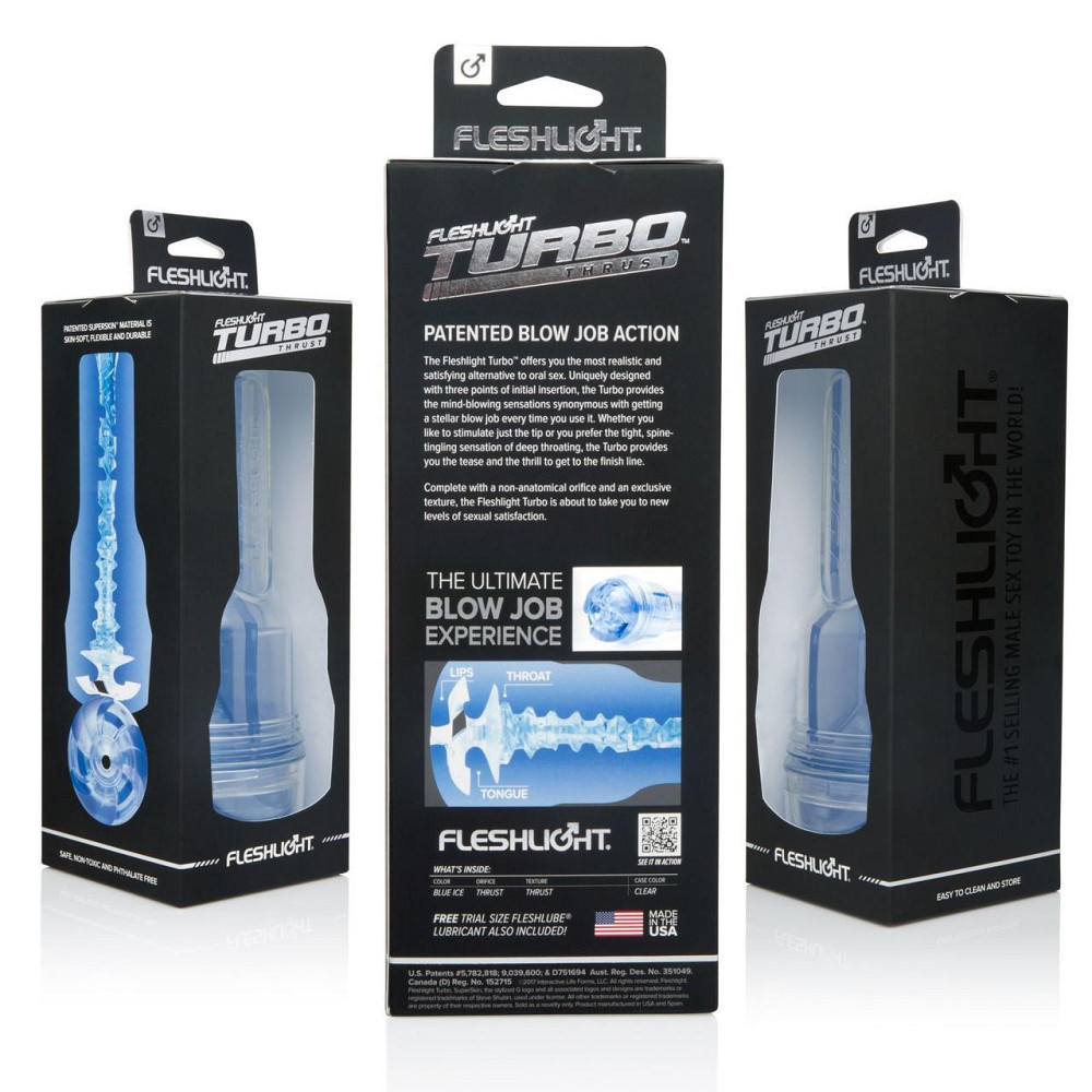 Мастурбатор Fleshlight Turbo Thrust Blue Ice (імітатор мінету) Sex Aura Київ - фото 3