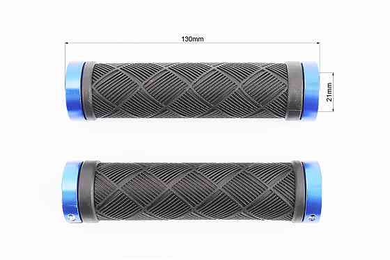 Ручки керма 130мм з затискачем Lock-On з двох сторін, чорно-сині TPE-093 Киев