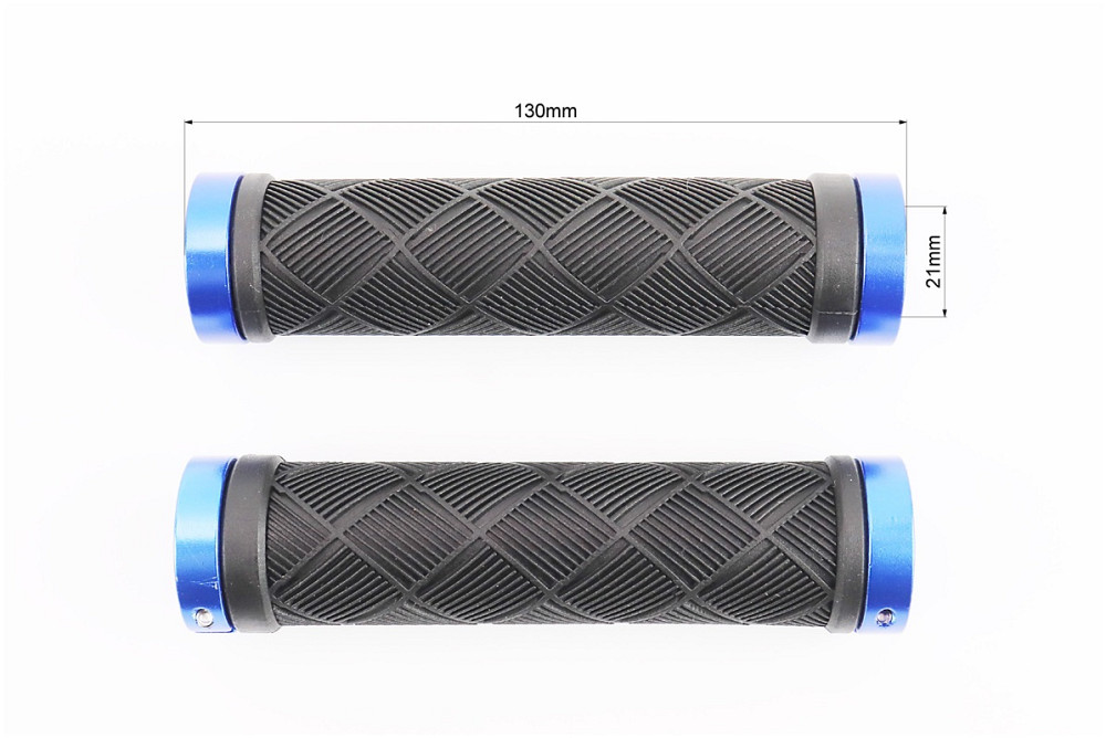 Ручки керма 130мм з затискачем Lock-On з двох сторін, чорно-сині TPE-093 Киев - изображение 3